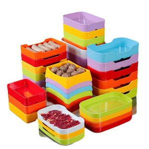 <b>Melamine</b> hot pot restaurant tableware, commercial self-service dishes, rectangular side dish <b>plates</b>, imitation porcelain - Product Image 2