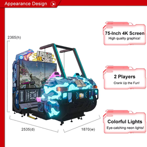 Máquina de Juegos de Arcade de Disparos Alpha <span class=keywords><strong>Ops</strong></span> VR, Simulador de Realidad Virtual, Juego de Pistola Eléctrica, Pantalla LCD de Metal de 75 Pulgadas y 4K, 2 Jugadores - Product Image 4