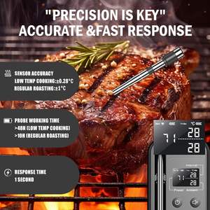 Termometro per Carne Wireless Antela con Display LCD Bluetooth, Controllo tramite App, Impermeabile IP67, Strumento da Cucina - Product Image 5