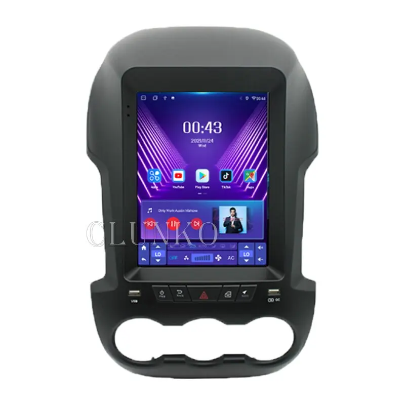 Pentohoi Tesla Stereo layar sentuh, untuk Ford Ranger 2012- 2015 Android Radio mobil navigasi Multimedia Audio GPS 4G/5G 8G/256G