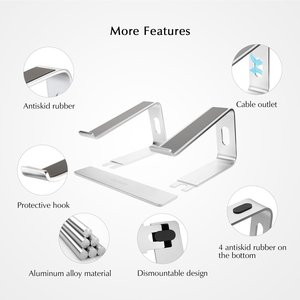 <span class=keywords><strong>Support</strong></span> Ultra-fin Great Roc pour Ordinateur Portable Noir et Blanc, Compatible MacBook, Tablette et Ordinateur Portable. - Product Image 3