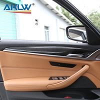 Pour BMW série 5 G30 G38 F90 M5 2018-2020 véritable Fiber de carbone porte de voiture panneau intérieur protecteur couverture bande lèvre garniture accessoires