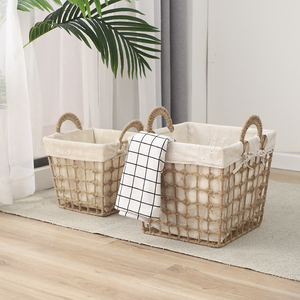 <strong>Laundry</strong> <strong>Hamper</strong> with Cotton Liner Set of 3 <strong>White</strong> Dirty Clothes Basket Bin <strong>Laundry</strong> Bags Baskets for Bedroom Bathroom Home - Product Image 2