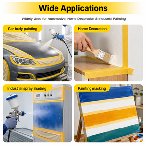 Vente en gros haute température 120 ℃   Ruban de masquage automobile résistant aux UV pendant 30 jours, ruban de peintre en papier crépon pour la peinture automobile - Product Image 6
