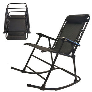 كرسي استرخاء هزاز بخاصية انعدام الجاذبية للاستخدام الخارجي، كرسي شبكي قابل للطي مع وسادة للحديقة والتخييم - Product Image 2