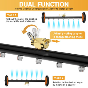 Electric High-<strong>Pressure</strong> Power <strong>Washer</strong> with 3 <strong>Extension</strong> Wand Rod 7 Nozzles Undercarriage Cleaning Machine for Car Pavement Surface - Product Image 4