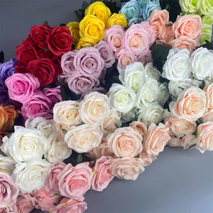 IFG 35 Flores Artificiales Coloridas al por Mayor, <span class=keywords><strong>Ramo</strong></span> de <span class=keywords><strong>Rosas</strong></span> Blancas, <span class=keywords><strong>Rojas</strong></span> y Rosadas para Decoración de Bodas y Eventos - Product Image 2