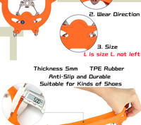Crampons à 19 dents hautement élastiques en acier inoxydable, crampons de traction pour chaussures et bottes, antidérapants pour la marche sur la neige et la glace