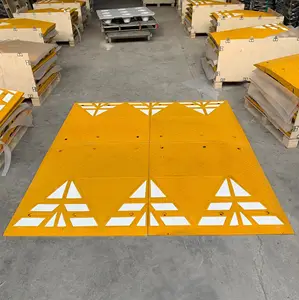 White And Yellow Red Reflective Rubber Road Mat Traffic Speed Cushions Speed Hump Speed Bump