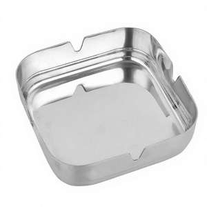 Ceniceros personalizados de metal Accesorios de acero inoxidable Cenicero cuadrado - Product Image 1