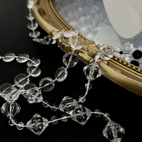Perles de cristal transparentes QS en rouleau pour loisirs créatifs floraux, fournitures pour mariage, décoration intérieure, accessoires de bouquet, emballage cadeau (PVC/Nylon)