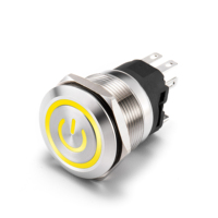 Interrupteurs à bouton-poussoir en acier inoxydable et aluminium, indice de protection IP65, 1NO1NC, 10A, pour panneau de commande d'ascenseur, avec conception mécanique durable