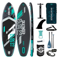 Planche de SUP gonflable Skatinger Source Grey Sports 1mx3.5m pour rivières, océans, pêche