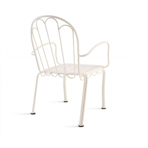 Fauteuil d'extérieur moderne en métal avec dossier en forme de pétale pour <span class=keywords><strong>jardin</strong></span>, balcon, cour arrière, meubles de patio - Product Image 3