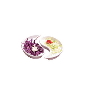 Piatto per Alimenti di Forma Irregolare, Piatto Bianco in Melamina Yin <span class=keywords><strong>Yang</strong></span> per Snack, Piatto Combinato Yin <span class=keywords><strong>Yang</strong></span> per Ristorante - Product Image 2