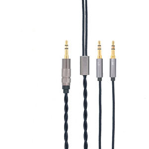 Cable de audio Hifiman de 3,5 mm a doble 3,5 mm, 120 cm, conectores metálicos trenzados para HE400 HE400i Sundara - Product Image 4