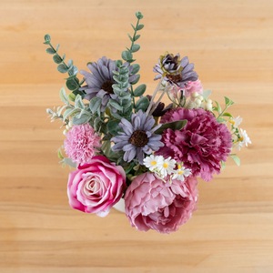 Bouquet de fleurs artificielles Lotus sous la lumière de la lune, en tissu tissé plastique, décoration intérieure, accessoires de mariage CF02018 - Product Image 3