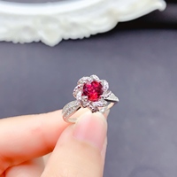 Bague de mariage de luxe vintage en argent sterling 925 pour femme, grenat naturel, cadeau de fiançailles certifié, vente en gros d'usine OEM/ODM