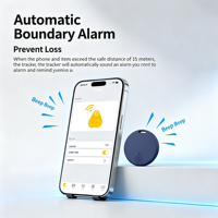 Mini traceur GPS intelligent étanche pour petits animaux, Bluetooth, autonomie de plus de 20 heures, pile bouton en plastique, alarme pour chien et chat