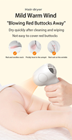 Vente chaude Bébé Sèche-Cheveux Électrique Sans Fil Sèche-Cheveux Léger Portable À Faible Bruit Longue Batterie Sans Fil Bébé Cheveux Produit