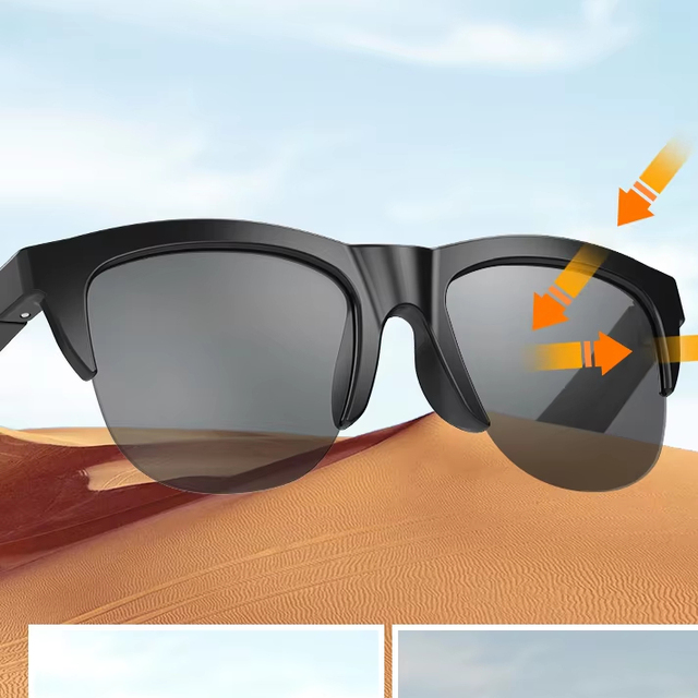 High Quality Wireless Frames Tempo Anti Blue Light Smart Audio Headphone Sunglasses Smart Glasses Support Music