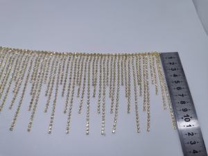 Usine vendre court long brillant strass gland garniture <span class=keywords><strong>frange</strong></span> pour robe perlée ruban <span class=keywords><strong>frange</strong></span> garniture - Product Image 3