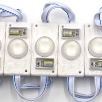 Lampu LED 220V kecerahan tinggi, 1LED, sisi ganda, tanda pencahayaan iklan melingkar Mini tidak teratur IP65 lampu LED dapat diredupkan