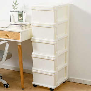 Plastic drawer storage plastic cabinet 3 tiers or 4 tiers or 5 tiers customized logo cabinet drawer plastic