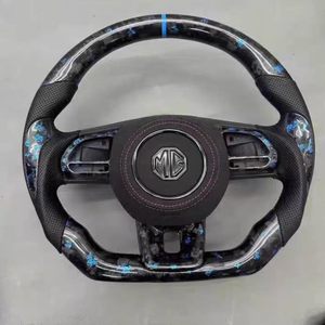 Volant de voiture en fibre de carbone pour MG5 MG6 Pro <span class=keywords><strong>MG</strong></span> GT <span class=keywords><strong>MG</strong></span> ZS avec cuir rouge et double marqueur rouge - Product Image 3