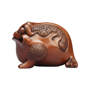 Figura de rana de bronce púrpura Copper World, bestia auspiciosa en miniatura hecha a mano para decoración del hogar, sala de estar, oficina y escritorio - Product Image 5