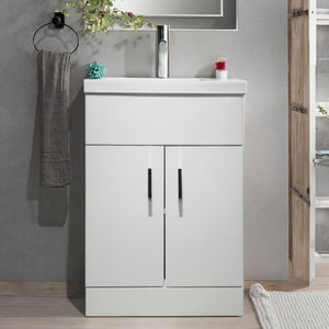 Moderno Brillo Blanco 20 en Gabinete de Vanidad Montado Baño <span class=keywords><strong>Lavabo</strong></span> Gabinete <span class=keywords><strong>Pequeños</strong></span> Vanidades <span class=keywords><strong>Muebles</strong></span> - Product Image 6