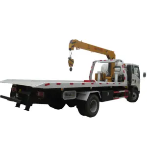 Sinotruk howo 4x2 2 car towing lowbed slide deck rollback 4ton break down wrecker crane truck price