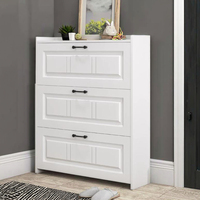 AILICHEN Armoire à chaussures moderne en bois Économique Flip Bucket Porte-chaussures d'entrée Gain de place Maison Porte Rangement pour Salon MDF