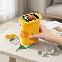 Cadeau éducatif : Microscope portable pour enfants, doté de 8 lumières LED pour une visualisation claire même en basse lumière.