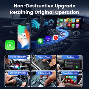 Adaptateur sans fil de conversion CarPlay pour voiture, puce Wifi6 stable, original, dongle USB CarPlay, GPS, radio, boîte Android AI dans la voiture, moto - Product Image 4