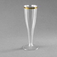 Verres à Champagne en Plastique Jetables Brillant Gobelet à Champagne de Qualité Supérieure pour Bar, Pub, Club, Restaurant Usage Domestique