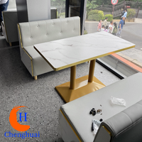 Ensemble de meubles pour restaurant moderne de luxe Canapé pour magasin de thé et dessert au lait Kiosque à café Chaises et tables de luxe pour restaurant