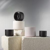 Pot en plastique PP noir vide de 5 ml, 10 ml, 15 ml, 17 ml, 30 ml, 50 ml, pot vide pour crème corporelle, pot pour beurre corporel, récipient vide pour gommage corporel