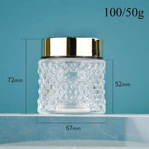 Envases de loción cosmética facial de lujo transparente ámbar al por mayor frascos de cristal de crema vacíos botellas con tapas - Product Image 4