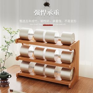 Desktop antique display shelf, small <b>teacup</b> and tea set storage rack, tabletop tea table, purple clay teapot display rack - Product Image 2