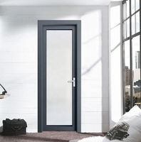 CBMmart, fábrica personalizada, marco de aluminio abatible, puertas de vidrio esmerilado transparente de LOW-E templado para proyectos de construcción de casas y villas