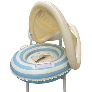 Flotador Inflable para Bebés con Asiento y Sombrilla, Anillo de Natación para Niños con Asas para Piscina - Product Image 5