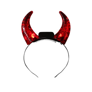 Serre-tête lumineux LED personnalisé avec logo, motif cornes de démon, clignotant, pour fêtes, Halloween, concerts et accessoires de cheering – Vente en gros - Product Image 6