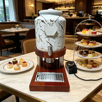 Urne à café électrique en céramique de haute qualité FLEY, distributeur de boissons isolé pour thé au lait, avec support en bois pour hôtel et restaurant