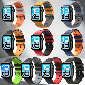 Correa de Silicona Transpirable para <span class=keywords><strong>Apple</strong></span> <span class=keywords><strong>Watch</strong></span> Band Ultra 3 2 Series 11 10 9 <span class=keywords><strong>7</strong></span> 6 SE3 Iwatch 42mm 44mm <span class=keywords><strong>45mm</strong></span> 46mm 49mm - Product Image 3