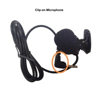 Clip de talkie-walkie à sens unique sur microphone écouteur en forme de D sans fil chuchotement audio système de guide touristique accessoires pour visite de voyage