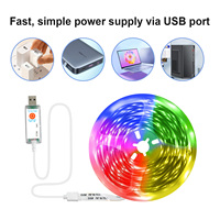 Bande LED RGB 24V pour Ambilight, guirlandes lumineuses en cuivre avec télécommande APP, IP44, pour chambre à coucher, salon