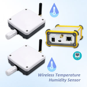 Sensor inalámbrico de temperatura y humedad para sala de servidores, 2 juegos de sensores industriales inalámbricos de temperatura y humedad - Product Image 1