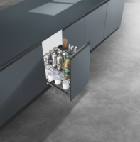 Quincaillerie de cuisine ronde en métal Galaxy Panier coulissant d'assaisonnement pour l'organisation de l'armoire Garde-manger Organisateur de rangement Tiroir à épices