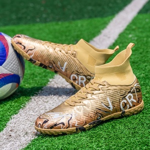 Chaussures de football unisexes à tige en mesh Temu, vente en gros, pour entraînement sur gazon adulte, crampons TF, modèle sportif pour école primaire X2501, fabriqué en Chine - Product Image 5